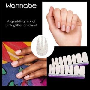 Color Street Pink Glitter Nail Wraps